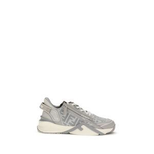 Fendi Gray Calf Leather Bos Taurus Athletic Men's Sneakers